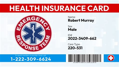 Health Insurance Card Template Design