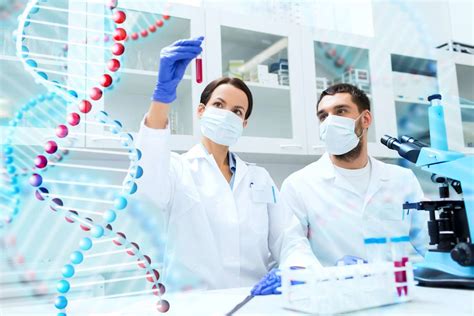 A person in a lab coat, holding a tablet with medical data