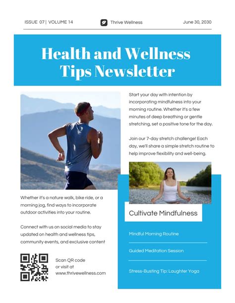 Health and Wellness Newsletter Template 7