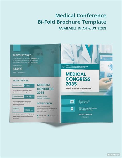 Healthcare bi-fold pamphlet template