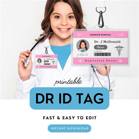 Healthcare name tag template