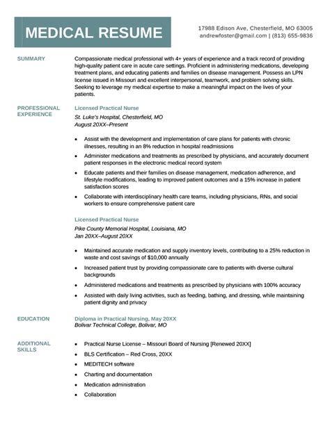 A sample healthcare worker resume template