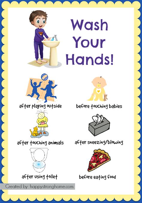 Description of healthy habits for hands