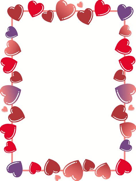 Heart Border Printables Example