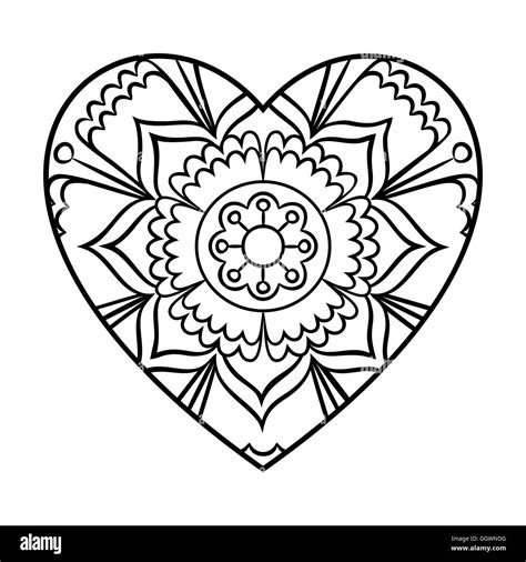 Heart Mandala Design