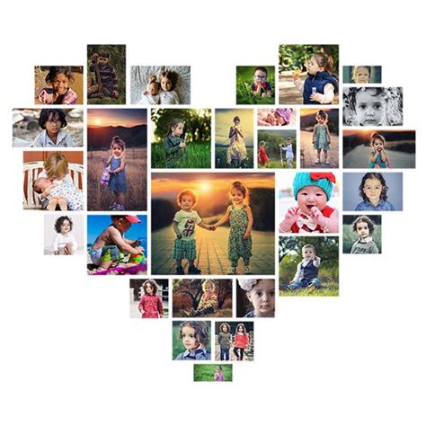 Heart Photo Collage Template Ideas Gallery 6