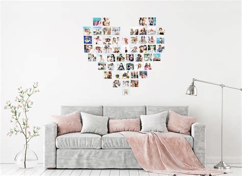 Heart Photo Wall Template Ideas