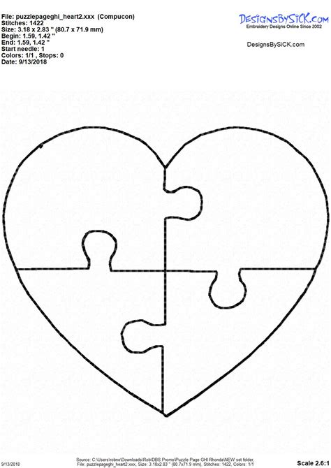 Heart Puzzle Printable 2