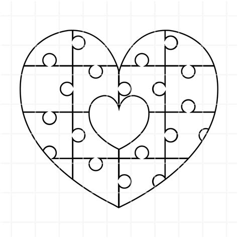 Heart Puzzle Printable 9