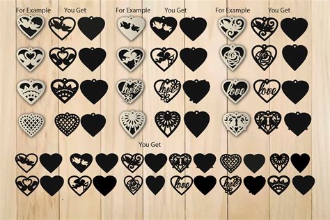 Heart-Shaped Earring Template