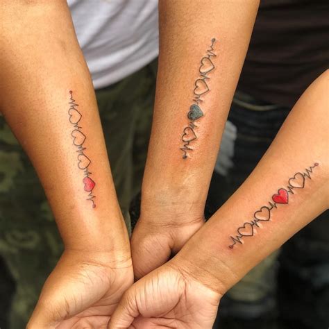 Heart tattoos for brothers