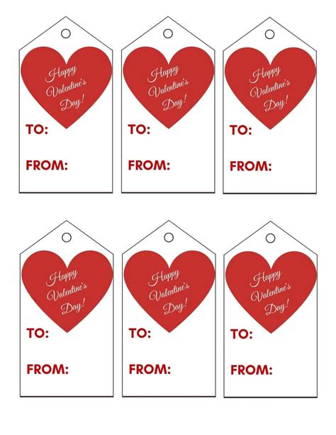 Heart template gift tags