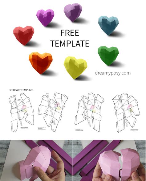 Heart template paper crafting