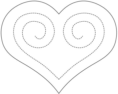 Heart template quilting