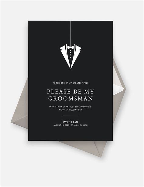 Sentimental Groomsman Invitation Template