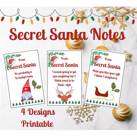 Heartfelt Secret Santa notes