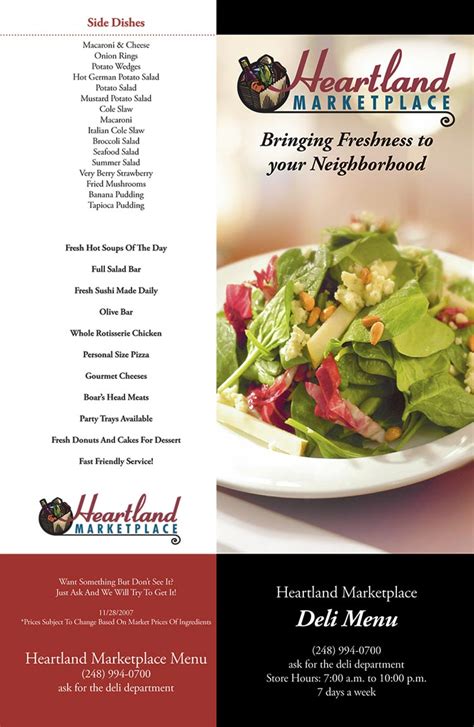 Heartland Menu Template 3