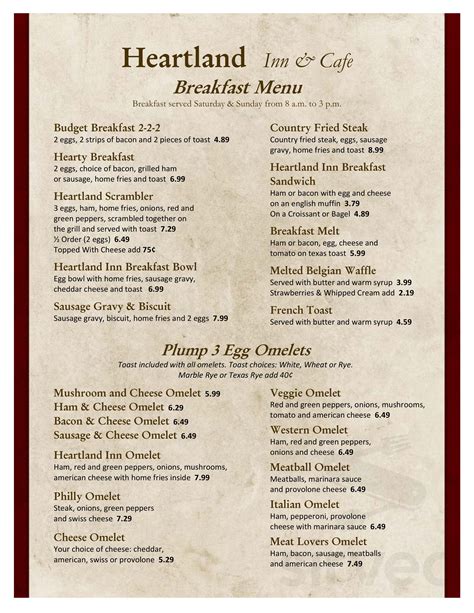 Heartland Menu Template 8