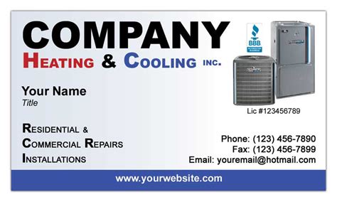 Heating and Cooling Business Card