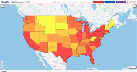 Heat Map by Zip Code Geographic Data