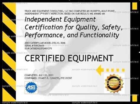 Heavy Construction Equipment Mechanic Certification