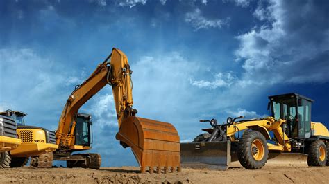 Heavy equipment on a construction site