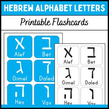 Hebrew Alphabet Flashcards