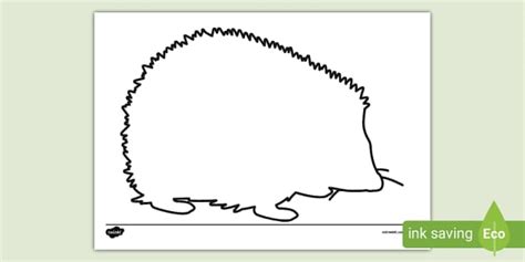 Hedgehog scene template with a hedgehog and flowers