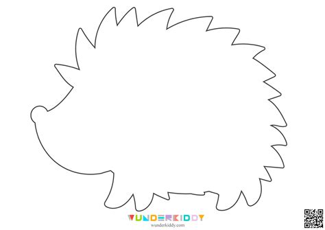 Hedgehog sticker template with a hedgehog and flowers