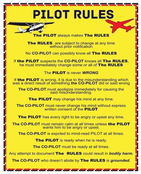 Helicopter Pilot Rules