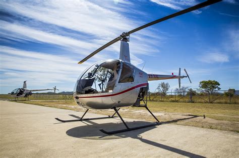 A helicopter pilot training in a helicopter