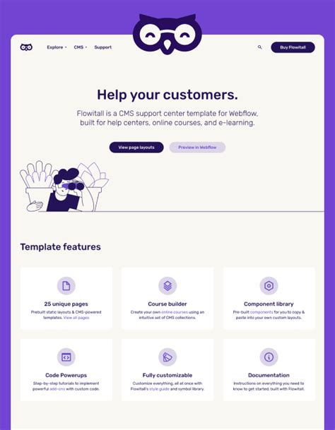 A well-designed help center template