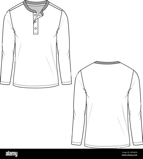 Henley Shirt Template Design