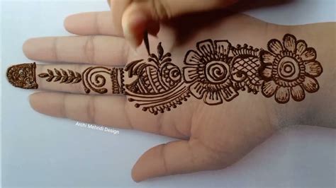 Intricate henna design for hands