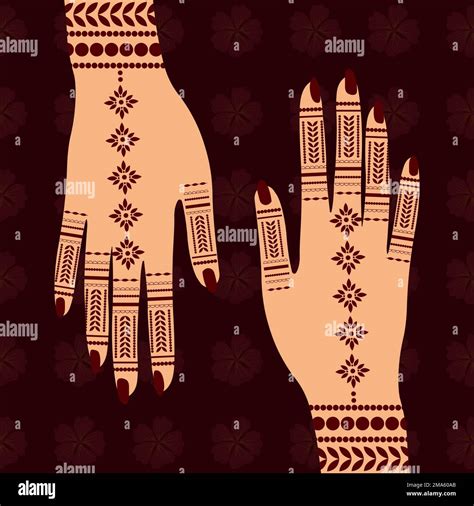 Intricate henna hand design with floral patterns