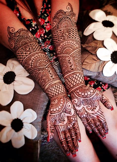 Traditional henna hand design