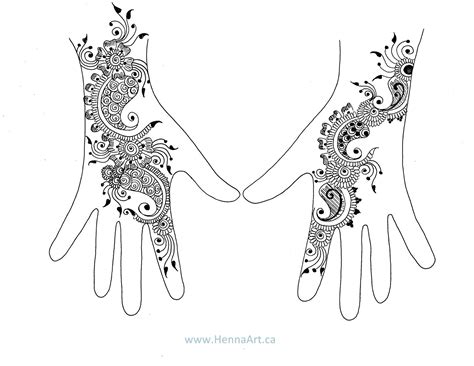 Henna Hand Templates Gallery 1