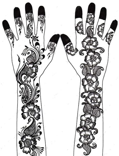 Arabic Henna Stencils Printable Designs