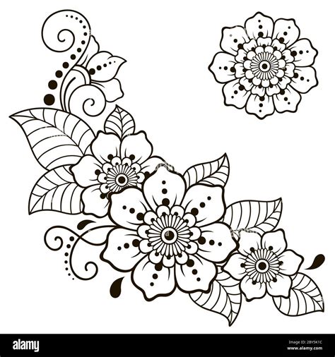 Flower Henna Stencils Printable Designs