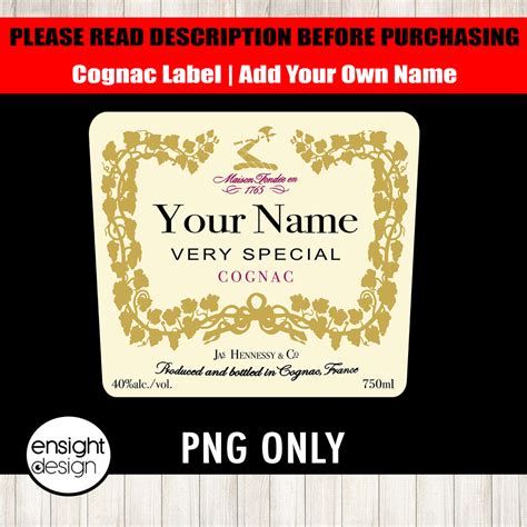 Hennessy Label Template 10