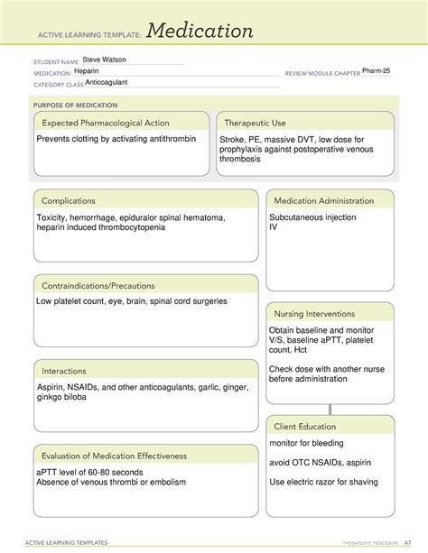 Heparin Drip Calculation Template Gallery