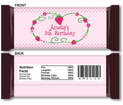 Hershey Bar Wrapper Template Designs