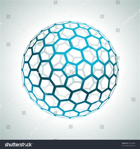 Hexagonal 3D Sphere Template