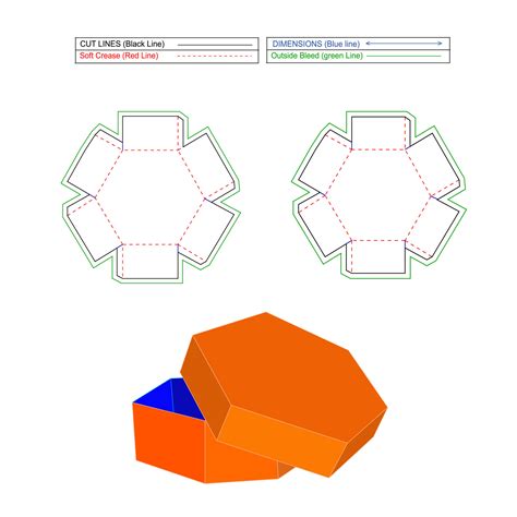 Hexagonal Box Template