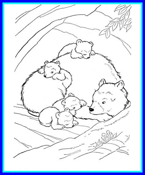 Hibernation Coloring Page