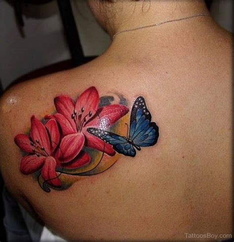 Hibiscus Butterfly Tattoo Design