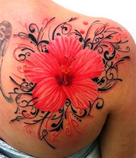 Hibiscus Flower Tattoo Designs