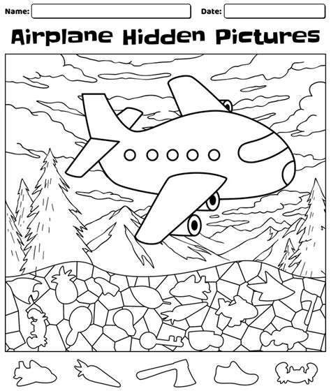 Hidden Pictures Airplanes