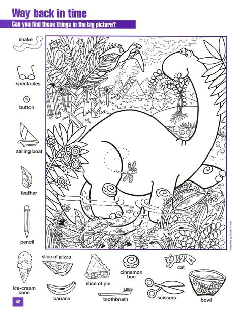 Hidden Pictures Dinosaurs