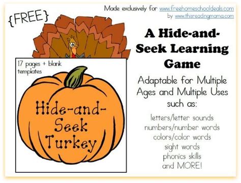 Hide a Turkey Game for Kids